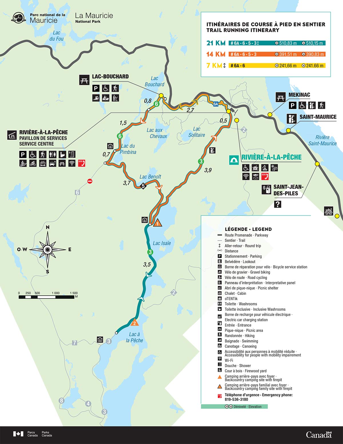 Trail running map