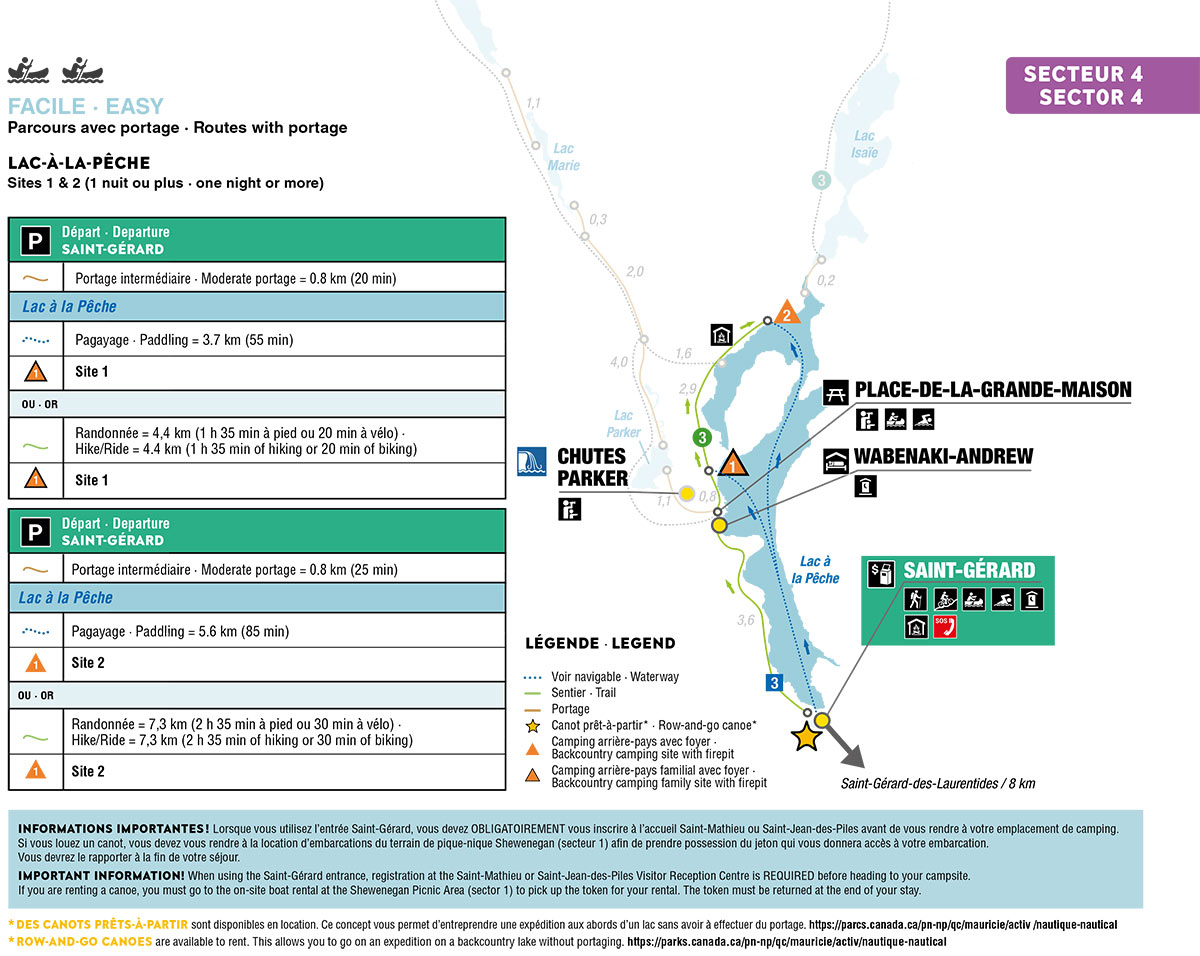 Lac-à-la-Pêche sector map