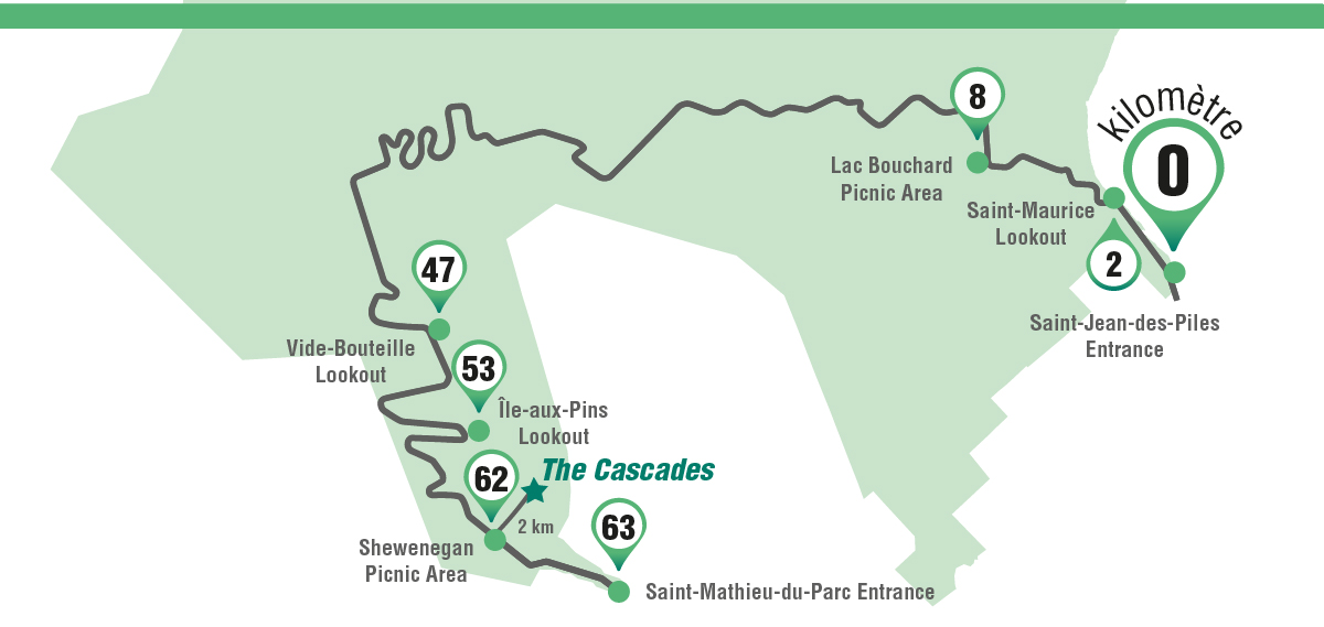 Contemplative itinerary map.