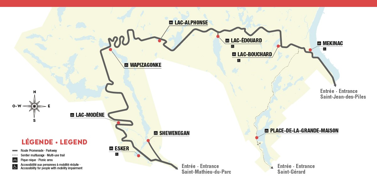Map of picnic areas.