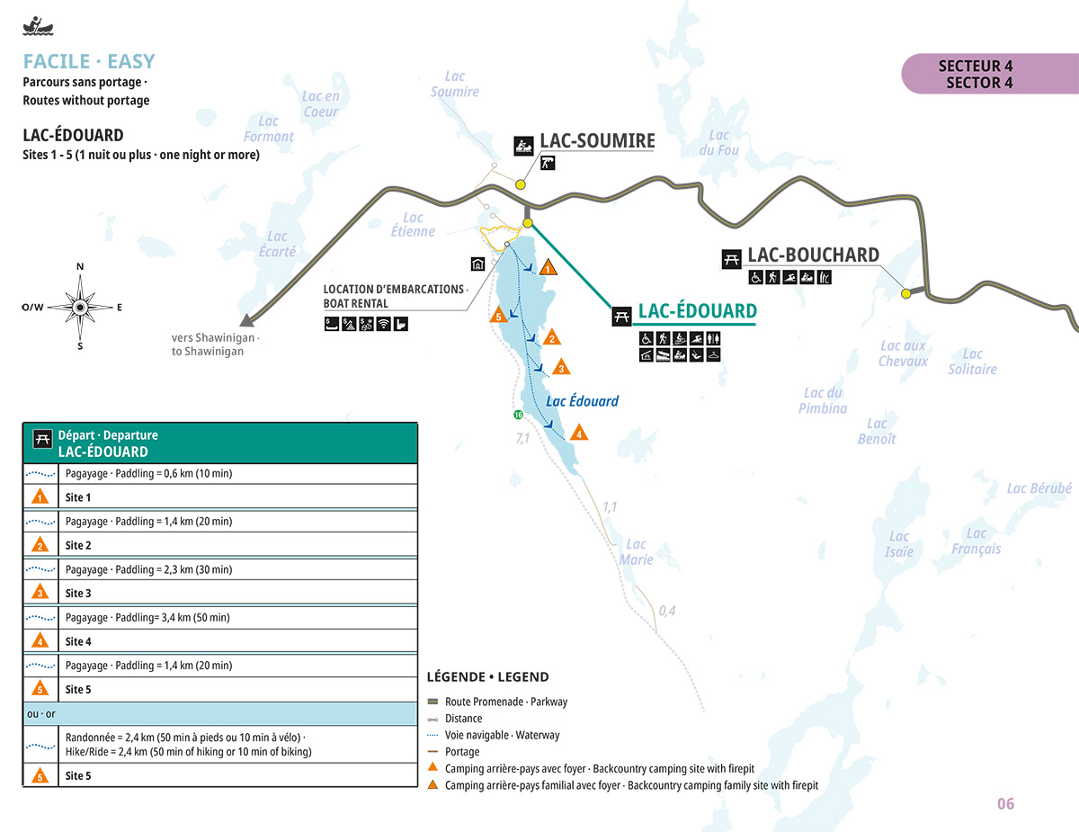 Carte du secteur du Lac-Édouard