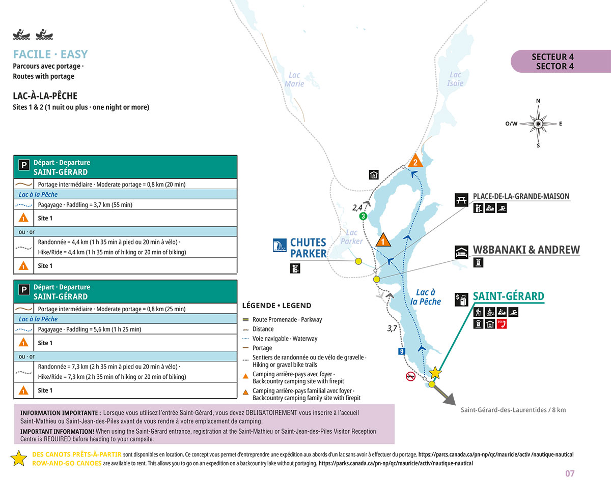 Lac-à-la-Pêche sector map