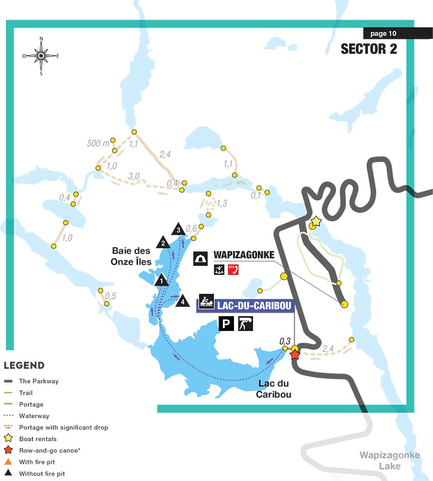 Caribou Lake sector map