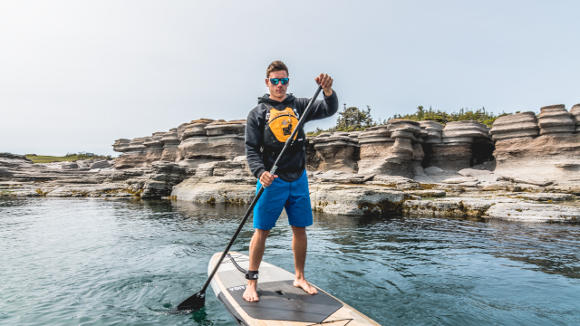 Standup paddleboarding around Mingan Archipelago