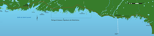 Carte des îles de l'est de l'archipel
