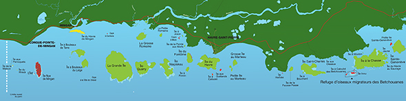 Map of the Western sector of the Archipelago