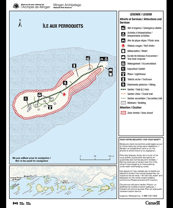 Carte de l'île aux Perroquets