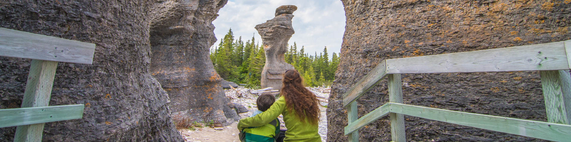 Monolith called Madame de Niapisca, at Île Niapiskau