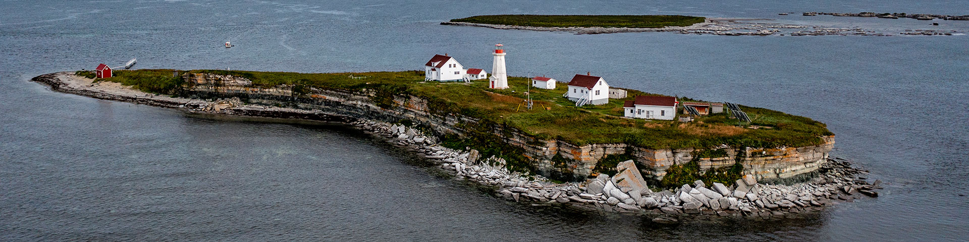 Vue aérienne de l'île aux Perroquets
