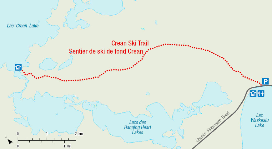 Crean ski trail map