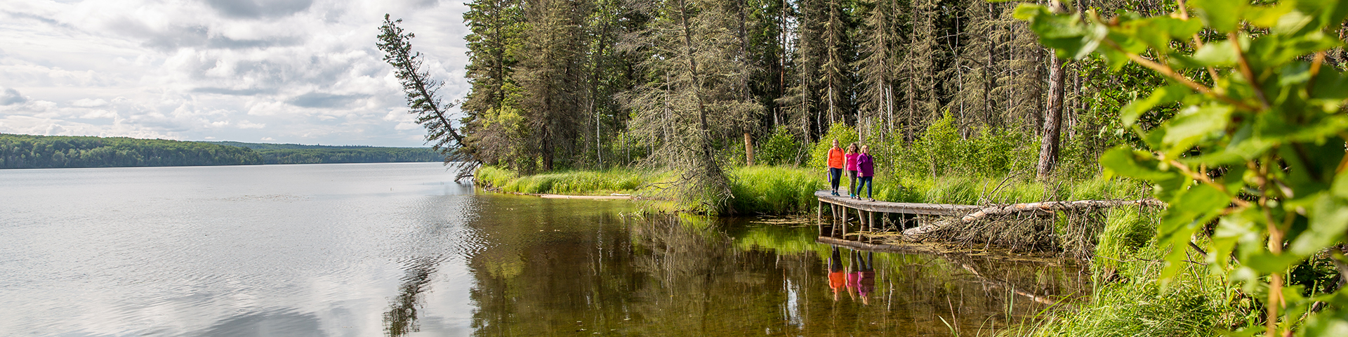 Young visitors at Main Beach, Waskesiu Lake.