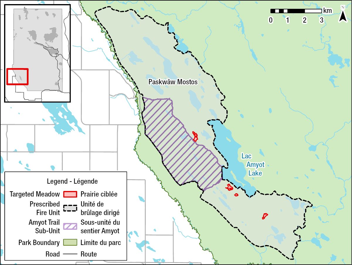 Map : Paskwâw Mostos Prescribed Fire