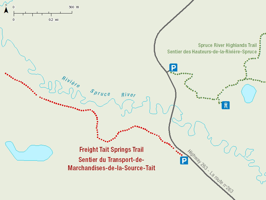 Carte du Sentier du Transport-de-Marchandises-de-la-Source-Tait