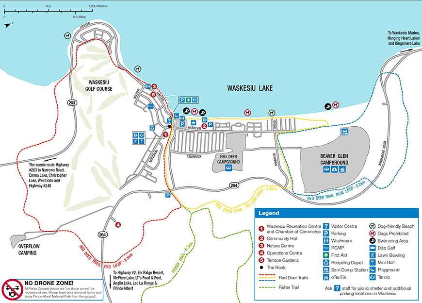 Townsite map of Waskesiu