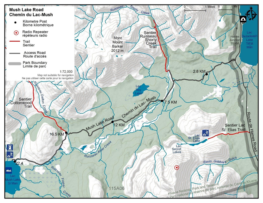 carte du Chemin du Lac-Mush