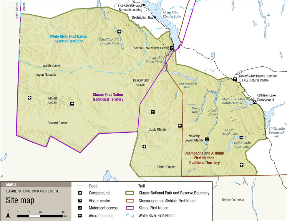 Map 2: Site map — Text description follows