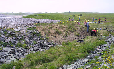 View showing proximity of the French powder magazine to the Atlantic coastline