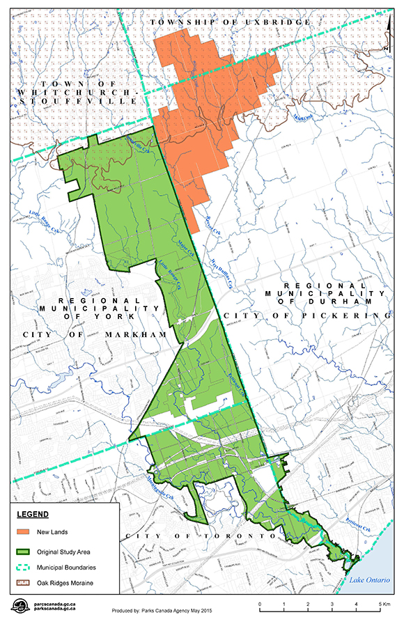 Map of Rouge National Urban Park