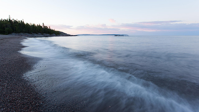 Terrace Bay Beach in Lake Superior National Marine Conservation Area.