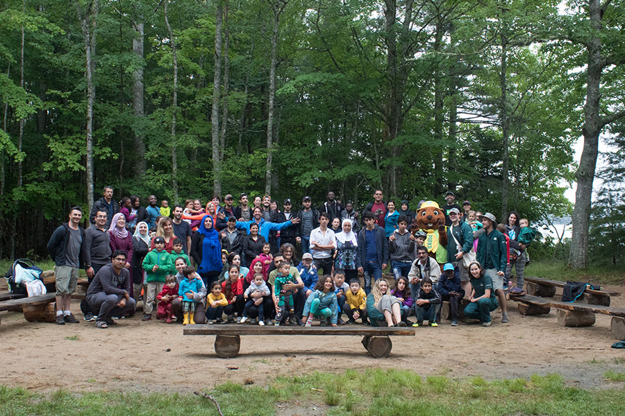 A large group of Learn-to Camp participants.