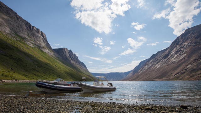 Two boats in a fjord