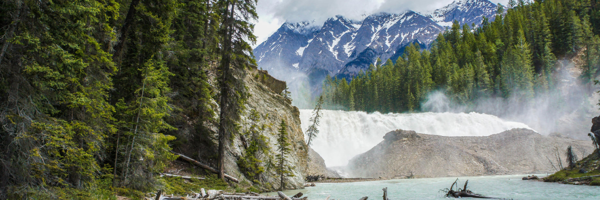 Une courte randonnée aux chutes Wapta dans le parc national Yoho.