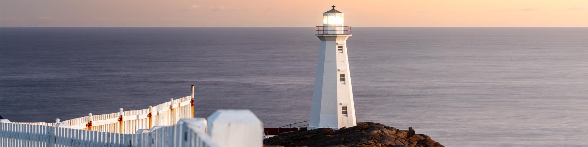 Sunrise over the Atlantic at Cape Spear Lighthouse National Historic Site.