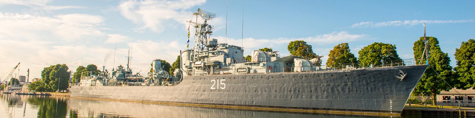A starboard side view, HMCS Haida National Historic Site.
