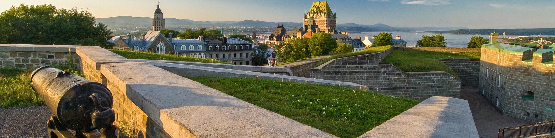 Une vue des fortifications de Québec
